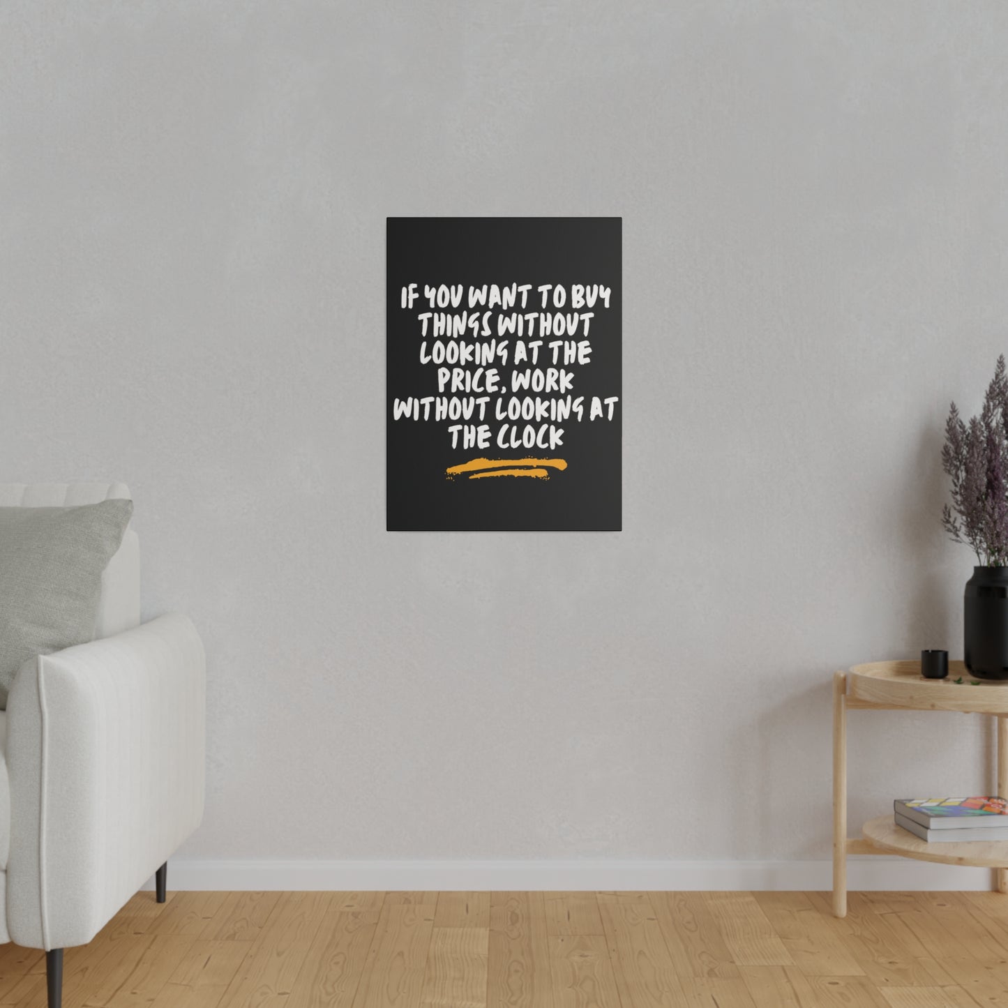 Work without look at the clock Canvas Print